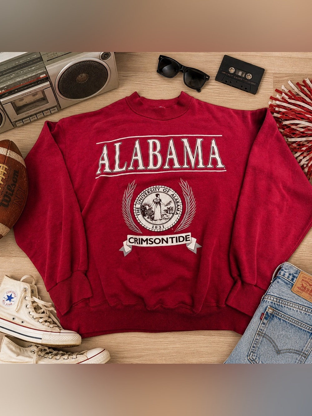 Alabama Crimson Tide Red Crewneck Sweatshirt Size XL